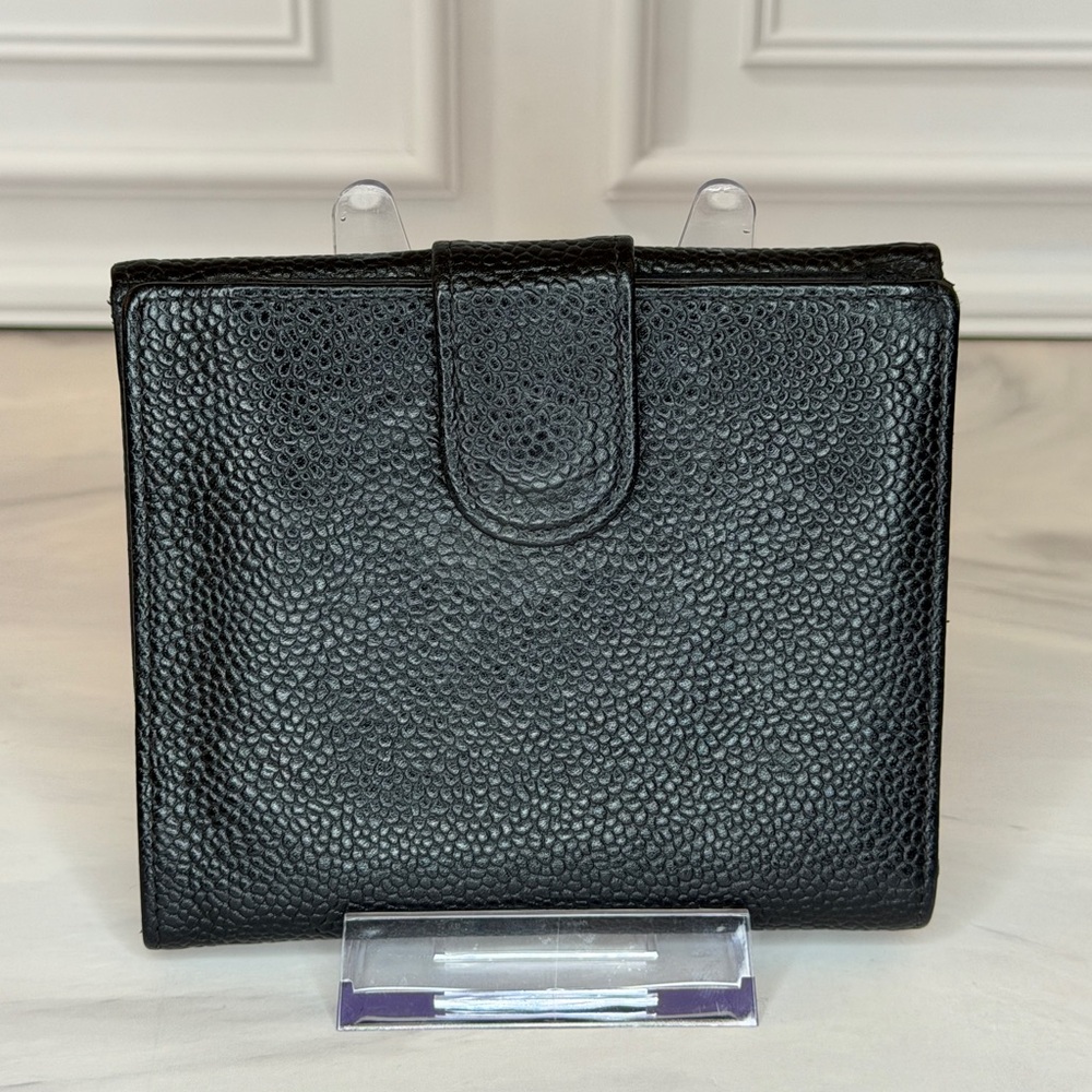 Chanel Black Caviar Leather Compact Bifold Wallet | Authentic | Full Set - Picture 4 of 11